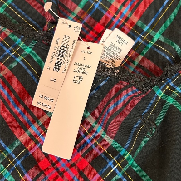 Victoria’s Secret Red Flannel V-Neck Slip Dress Large - Picture 12 of 17